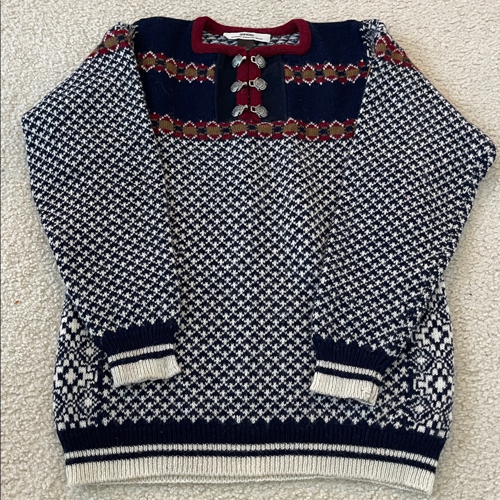 Sondre Authentic Norwegian Design 100% wool sweater- size XS